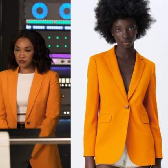 Zara Jackets & Blazers - Zara FITTED BLAZER WITH POCKETS - orange